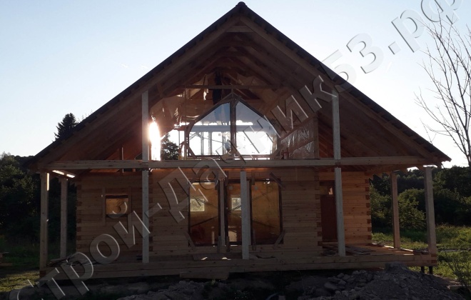 4 Брусовой дом 10×9, 150 м², Псковская область,  Печорский район, деревня Изборск (5)